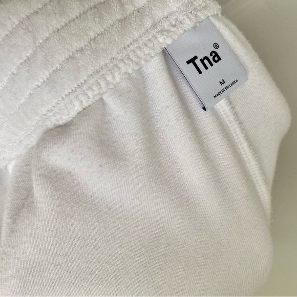 Aritzia tna ashland terry wide leg pant white - Picture 8 of 9